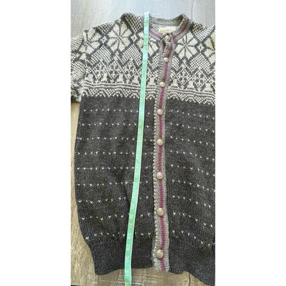 ALPS Merrimac Valley Men’s L Cardigan Sweater New England 100% Wool Black/White - Picture 8 of 9